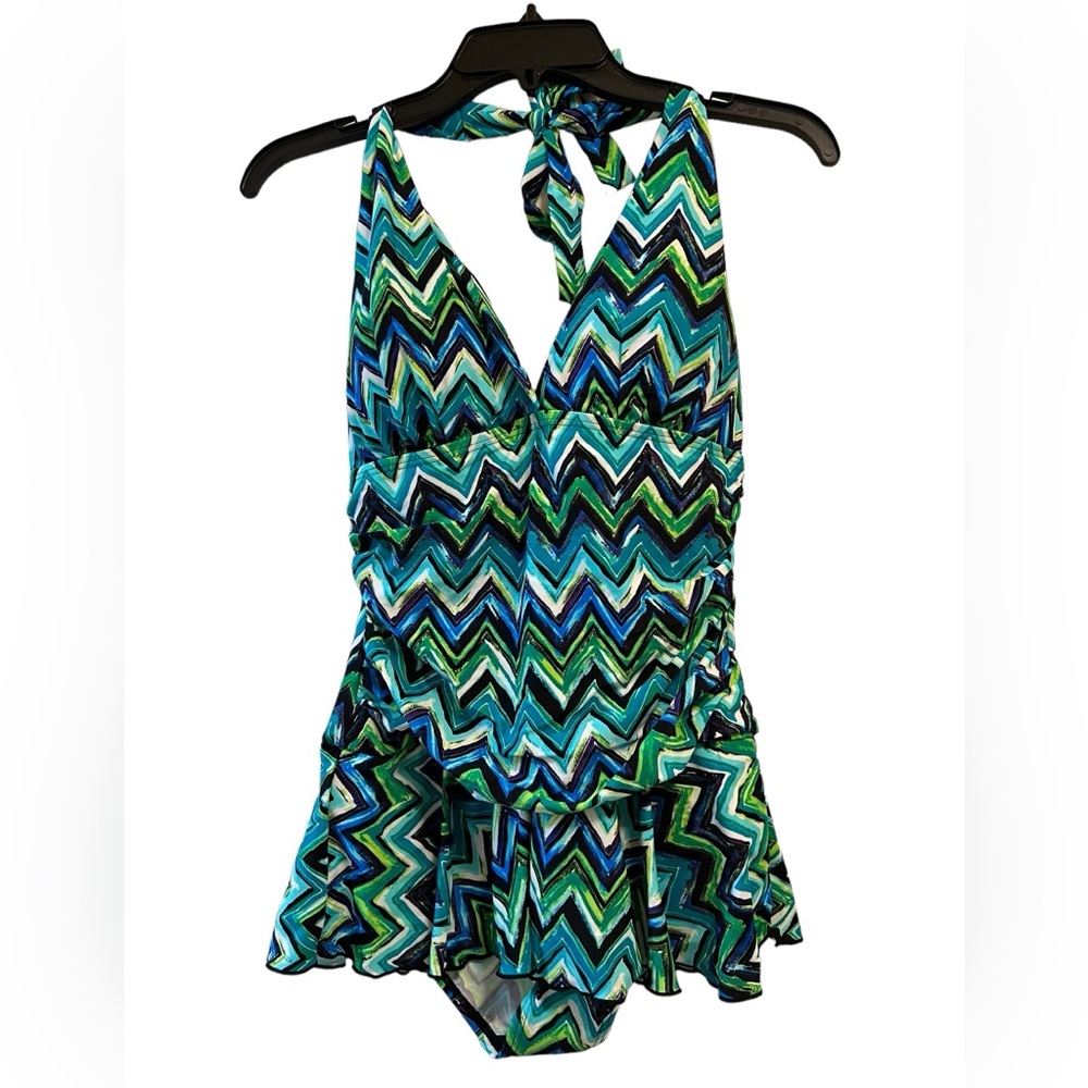 Sea & Sand Blue, Purple White, Turquoise print suit one piece swim suit